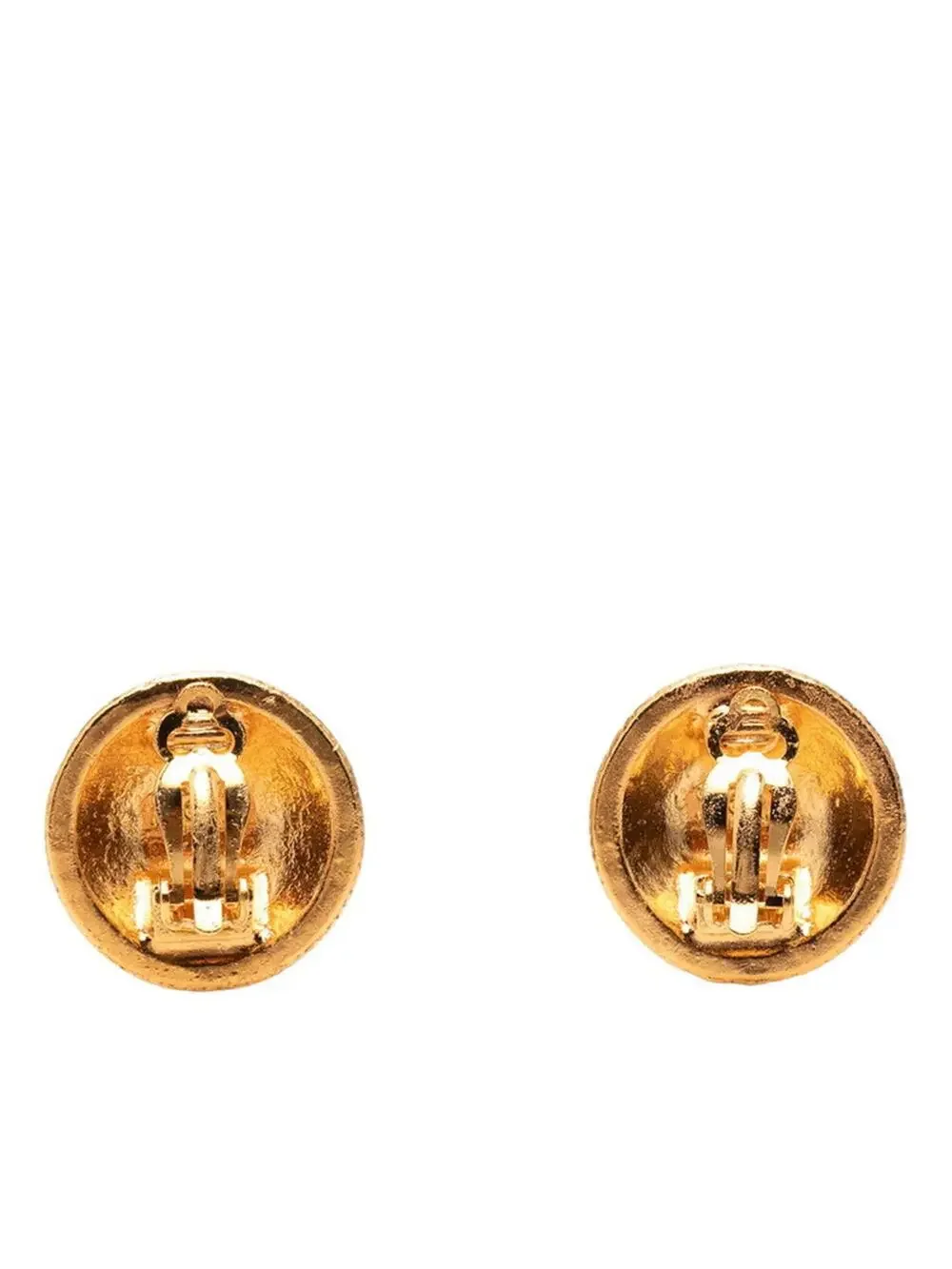 Chanel Cc Logo Round Clip-On Earrings #247021C64B